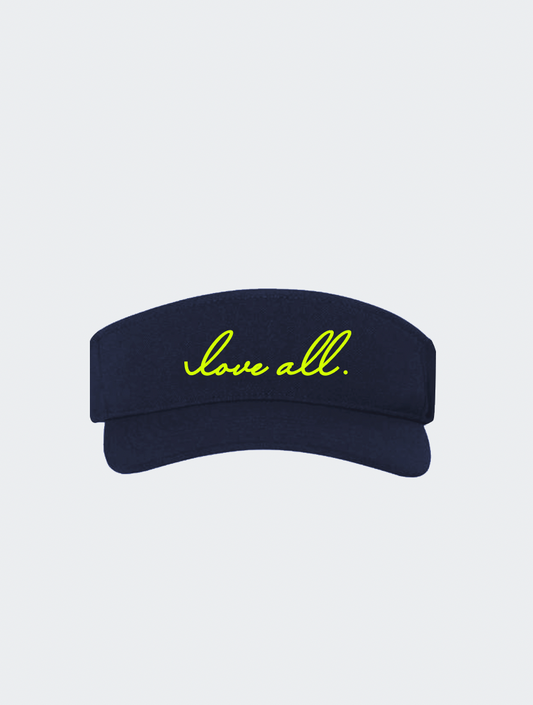 "Love all" Performance Visor (Navy)
