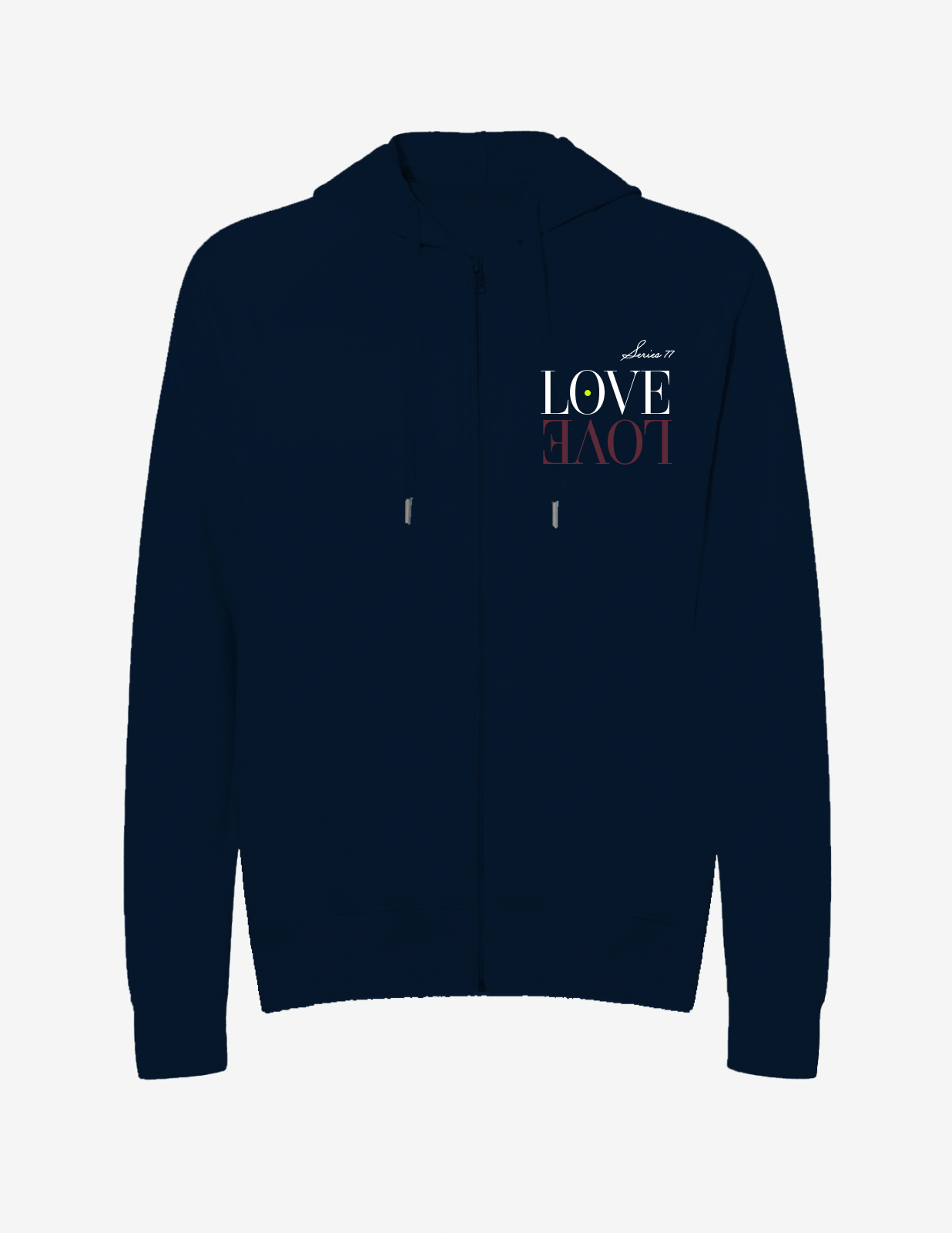 Fall 2025 "Love Love" Lightweight Zip Hoodie