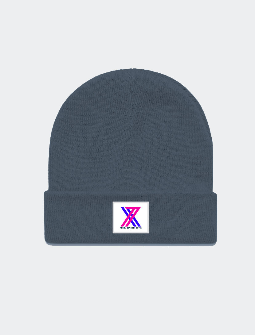 S77 Cuff Beanie (Blue-Grey)