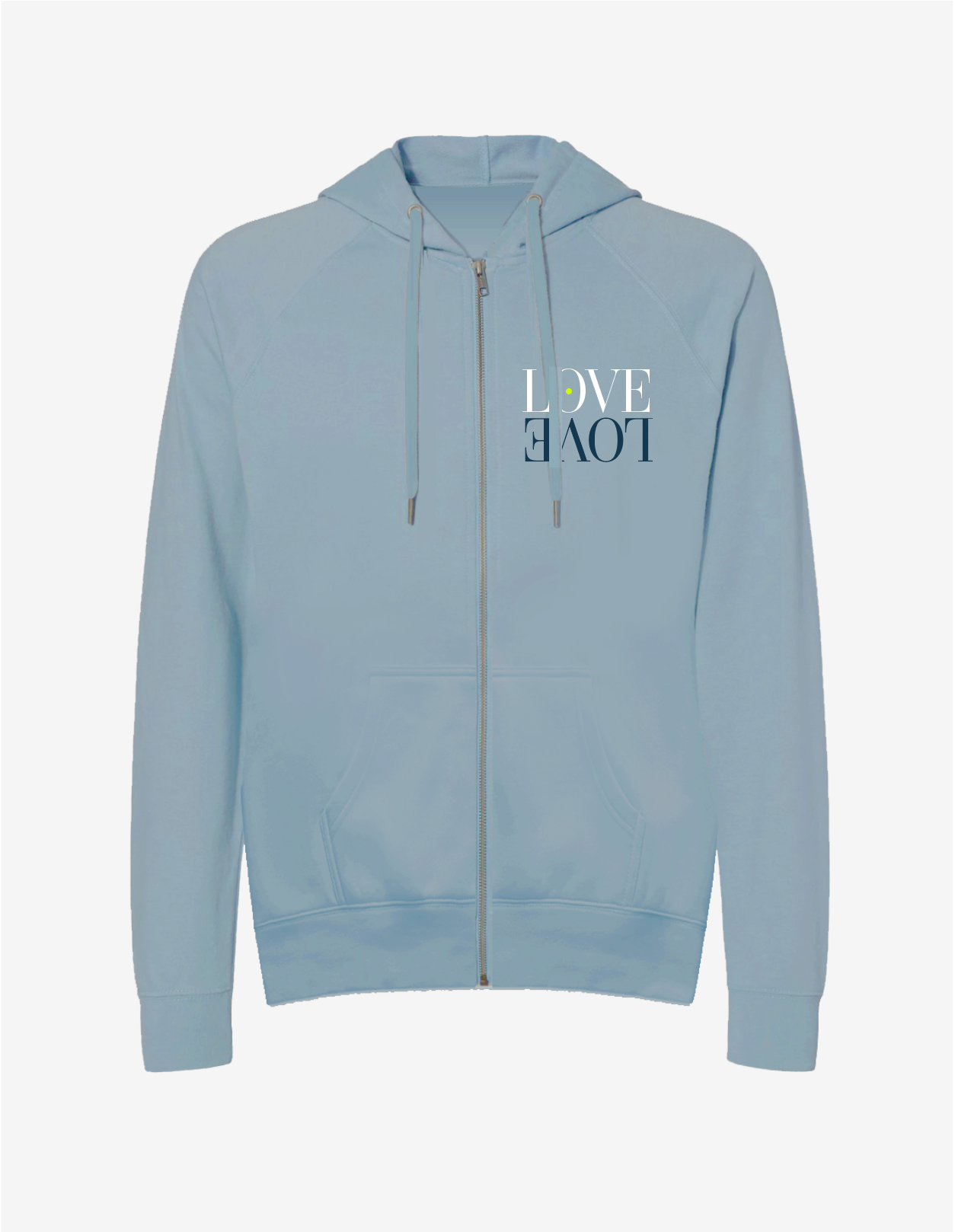 Fall 2025 "Love Love" Lightweight Zip Hoodie