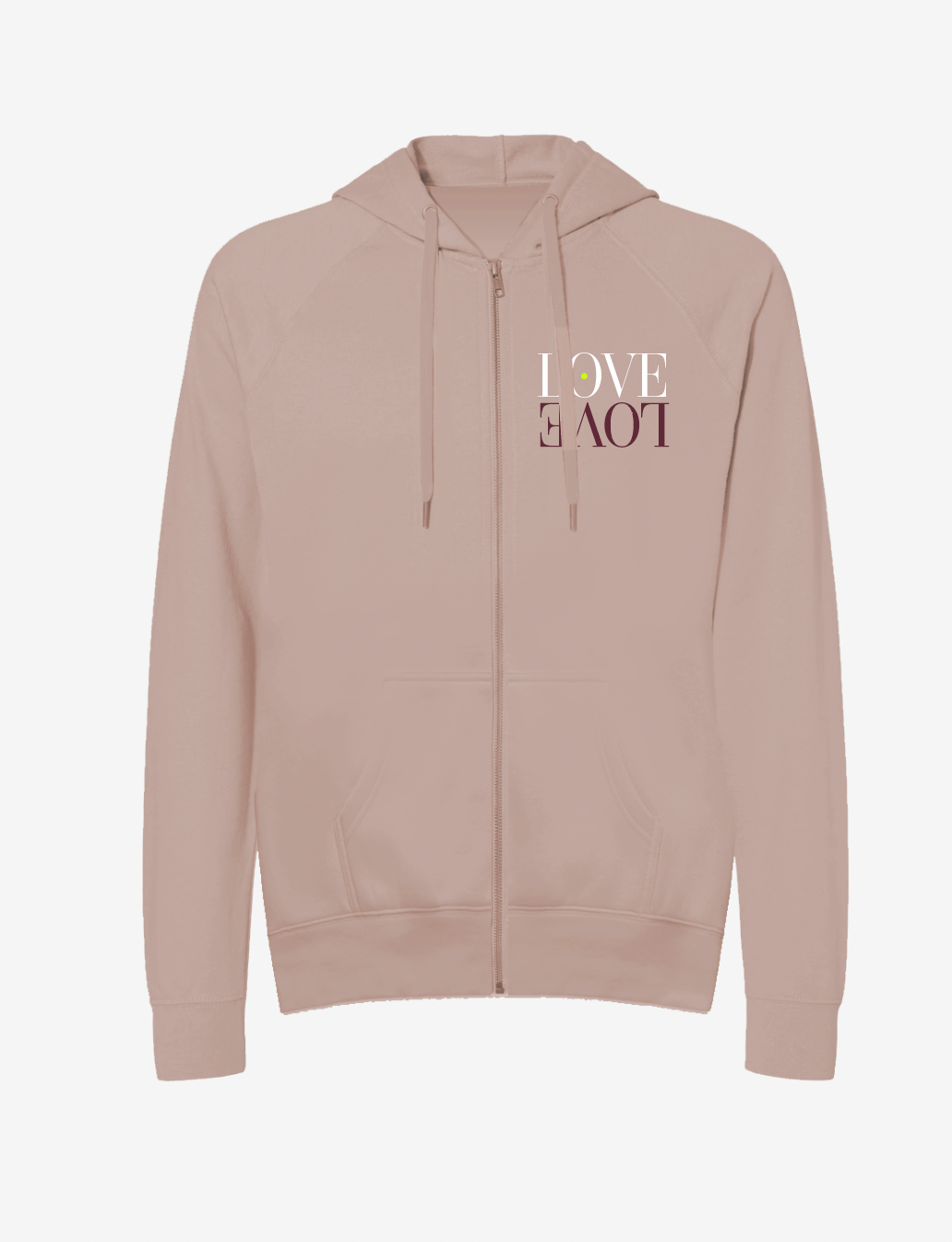 Fall 2025 "Love Love" Lightweight Zip Hoodie